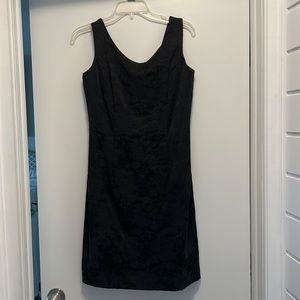 Black Embossed Party Dress